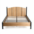 Lit contemporain en bois de chêne de 200 x 160 x 100cm avec sommier intégré